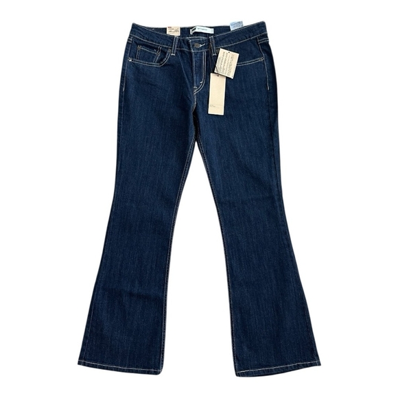 LEVI’S 518 Superlow Bootcut Low Rise Women's Jeans Dark Blue Denim Jeans NWT - Picture 3 of 8